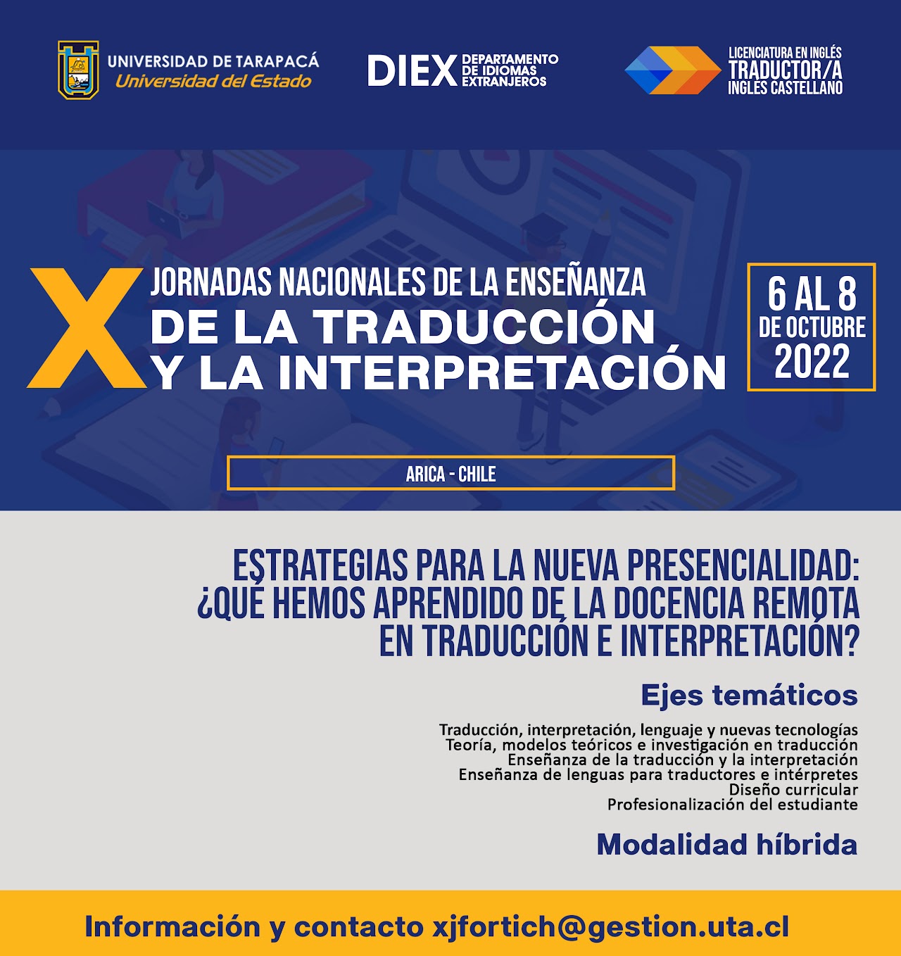 Participamos en las X Jornadas Nacionales de Enseñanza de la Traducción y la Interpretación en Chile